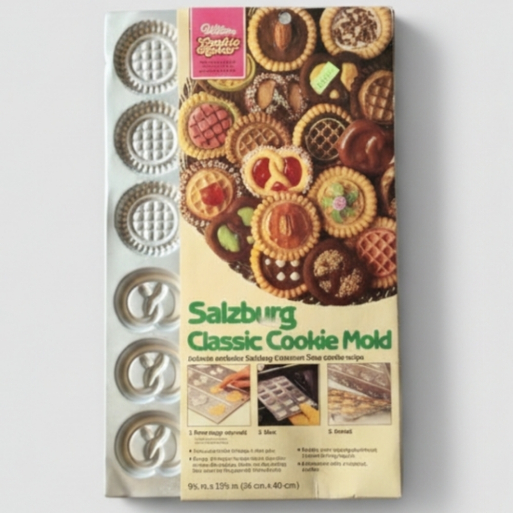 Wilton 1985 Salzburg Classic Cookie Mold Vintage Aluminum Pan 2306-108